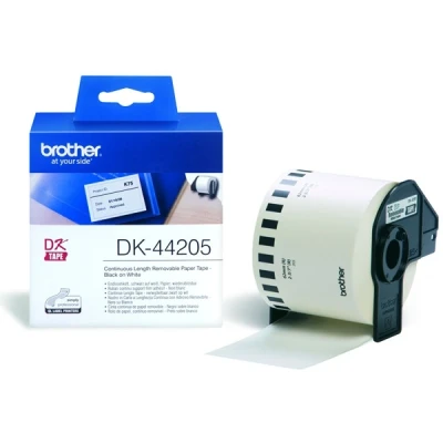 Imagen de Etiquetas para Impresora Brother DK 44205 62 mm x 30,48 m Negro/Blanco (3 Unidades)