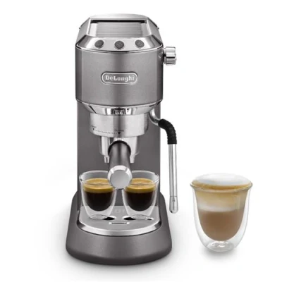 Imagen de Cafetera express De&#039;Longhi Dedica Arte EC885.GY, Thermoblock, Espresso manual, 1350 W, 1.1 l, Función 2 tazas, 15 bar, Inox