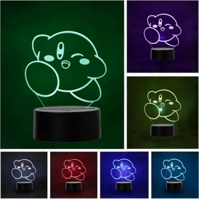 Imagen de Lampara LED Kirby Cambia Color USB Luz nocturna y decoración