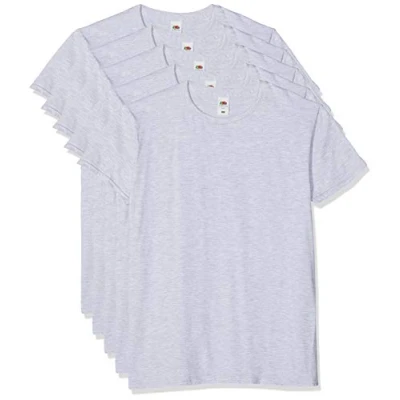 Imagen de Fruit of the Loom Iconic, Lightweight Ringspun tee, 5 Pack Camiseta, Gris (Heather Grey 94), X Large (Size:XL) (Pack de 5) para Hombre