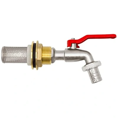 Imagen de VARIOSAN 14719 Pasador de barril lluvia + grifo bola y cesta succión (3/4&quot;, latón)