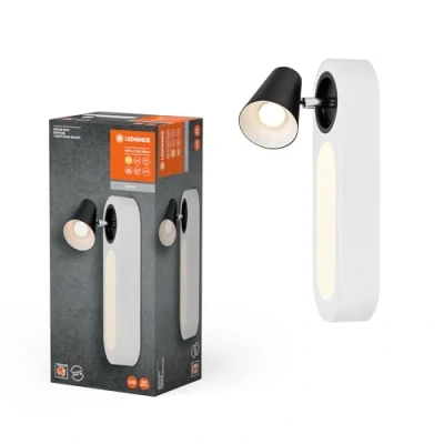 Imagen de LEDVANCE Aplique de pared LED Neptune, 1 foco, interruptor, blanco
