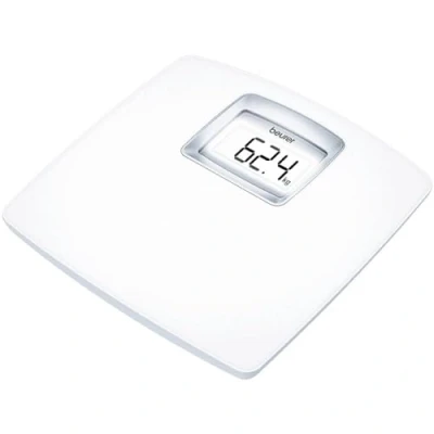 Imagen de Beurer PS25 Báscula de baño con pantalla LCD iluminada grandes dígitos (3.9cm), gran plataforma 34 x 34.5 cm, apagado automático, 180KG /100gr color blanco
