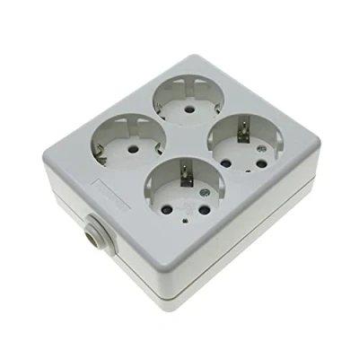 Imagen de BeMatik Base de 4 Enchufe schuko 16A 250V 3680W TT 98x112x42 mm