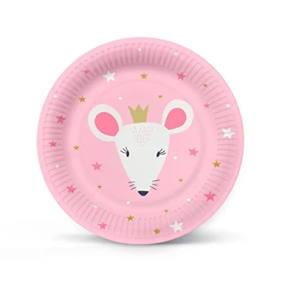 Imagen de PAW Platos Desechable para Fiestas (23 cm) 10 piezas Impreso con Tintas al Agua Fabricado Materias Primas 100% Degradables I Decoración Fiesta Color: Magical Friends
