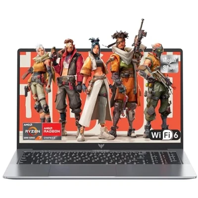 Imagen de ACEMAGIC Pc Portátil Ryzen 7 5700U(8 núcleos + 16 subprocesos) Carcasa Metálica,hasta 4,3 GHz,16GB RAM NVME 512GB SSD DDR4x2,Tastiera Retroilluminata,WiFi 6,BT5.2,USB3.2,Typo C,Portátiles 16.1&quot;