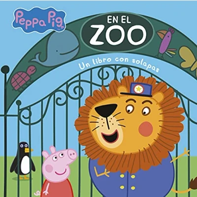 Imagen de Peppa Pig. Libro de cartón con solapas En el zoo: