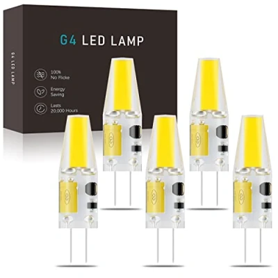 Imagen de bombillas LED G4, AC/DC 12V 3W Blanco cálido 3000K G4 Lamp 300LM, Equivalente para halógenas de 30W, No regulable sin parpadeo (Color : Cool White 6000K, Size 5PCS)
