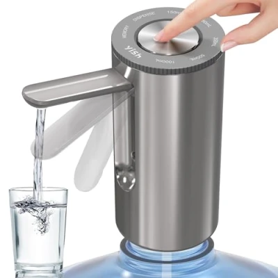 Imagen de YISH Dispensador de Agua Electrico：Dosificador Portable 3.8 18.9 litros, para Botellas Recargable por Tipo C, Bomba Garrafa el Hogar, Camping, Oficina