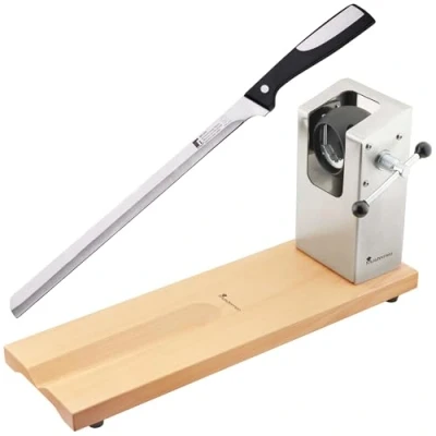 Imagen de Pack Jamonero 62X19.5X3,3 Cm Bergner Colección Masterpro y un Cuchillo 28Cm Acero Inoxidable