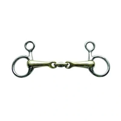Imagen de HKM Baucher Bit Argentan, 16mm stainless steel rings