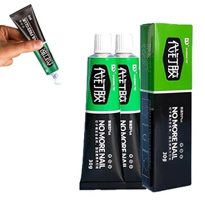 Imagen de 30/60g Nail free Glue Adhesive Sealant, All Purpose Glue, Quick Drying Strong Multifunctional Glue,for Resin Ceramic Metal Glass (30G 2PCS)