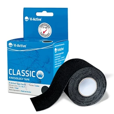 Imagen de Rehab europa QA 00459/NG 1 rollo kinesiotape vendaje k active negro 5cmx5m