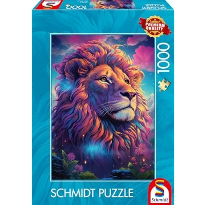Imagen de Schmidt Spiele 59783 Puzzle (1000 Piezas), diseño de león en el Viento Colores, Multicolor (59783)
