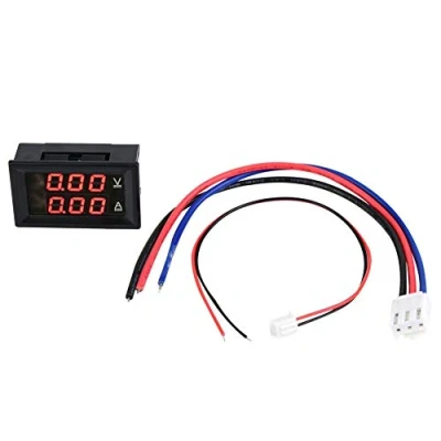 Imagen de Amperímetro Voltímetro Digital 3 Dígitos DC 0 100V 50A/100A Gauge Dual LED Panel Rojo Azul (1)