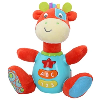 Imagen de winfun 85177 Peluche para bebés que habla y luces de colores, Idioma Español, Jirafa
