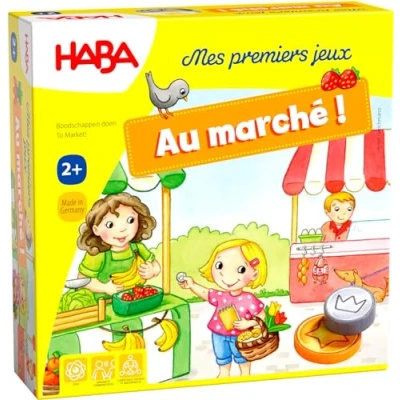 Imagen de HABA Mes premiers Jeux Aprendizaje y Dados para 1 4 Primeros Mercado Mesa Infantil Juego de observación, imitación Noción Plata a Jugadores 2 años +, Multicolor (302782)