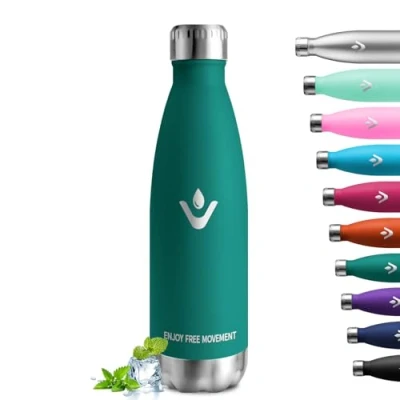 Imagen de Botella de Agua Termica 750ml, Acero Inoxidable sin BPA, Termo Reutilizable con Doble Pared, A Prueba Fugas, para Niños, Escuela, Oficina, Gimnasio, Deporte