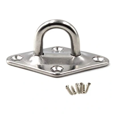 Imagen de M12 Plato de Gancho para techo Placa ocular 304 Acero inoxidable montaje en pared Servicio pesado colgar Paquete 1 (tornillos incluidos)