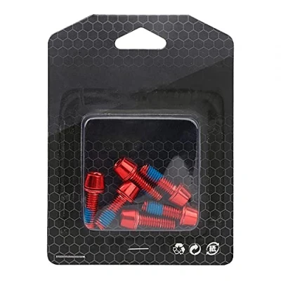 Imagen de MiOYOOW 6 tornillos de disco freno bicicleta, M6 x 18 mm, MTB, pernos pinza acero inoxidable para bicicleta montaña