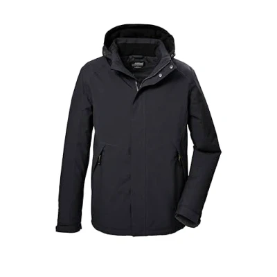 Imagen de killtec Hombre Chaqueta funcional/chaqueta de exterior con capucha cremallera KOW 4 MN JCKT, dunkelanthra, M, 41843 000