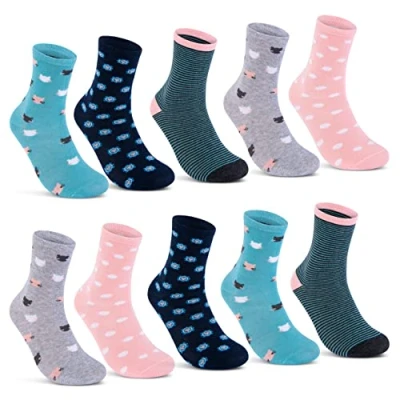Imagen de sockenkauf24 Calcetines para Niño y Niña (10 Pares) Algodón 54377 (27 30)