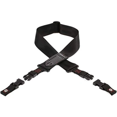 Imagen de DiMarzio DD2200JP BKRD Suelte la correa de guitarra, ClipLock, Negro