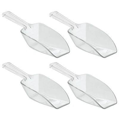 Imagen de iDesign Medidor de cocina para un tercio taza, cuchara medidora grande plástico, juego 4 cucharas medidoras harina, especias y otros alimentos, transparente