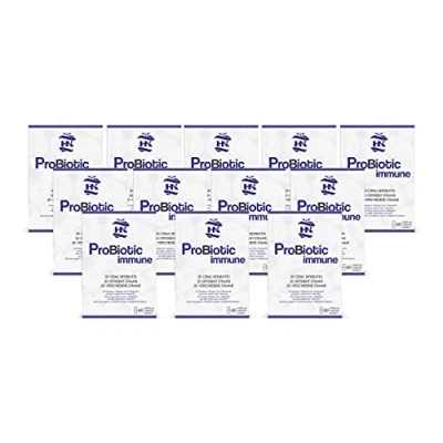 Imagen de Probiótic immune con 20 cepas de probioticos y prebioticos intestinales Fórmula vegana 100 Billones Mejora la flora intestinal 60 cápsulas por caja (12 cajas)
