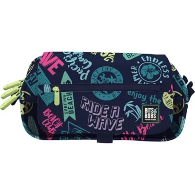 Imagen de Grafoplas Estuche Escolar Tres Compartimentos con Solapa, bits&amp;Bobs Beach, 23x10x10 cm, Organizador para Material Escolar, Gran Capacidad