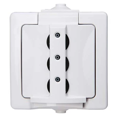 Imagen de KOPP 955002016 Nautic Enchufe con Cerradura para ambientes húmedos, Color Blanco ártico, Steckdose Zahlenschloß
