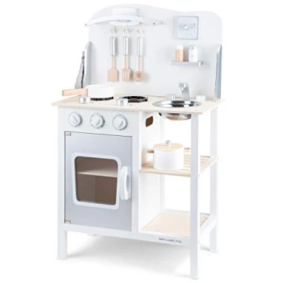 Imagen de New Classic Toys 11053 Cocina y Comida Juego de rol Juegos (Cocina Comida, 3 año(s), Niño, Chica, Plata, Blanco, Monótono)