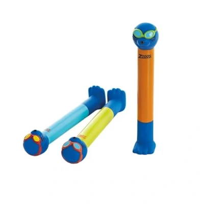 Imagen de Zoggs 304265 Palos Dive Sticks Buceo Juguetes para niños, Bebés Unisex, Naranja/Lima/Azul, 3 Pack
