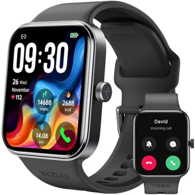 Imagen de TOZO S4 AcuFit One Reloj Inteligente Hombre Mujer, 1,78&quot; Smartwatch con Llamadas Bluetooth, Fitness Tracker, Pulsómetro, Monitor de Sueño, IP68 Impermeable