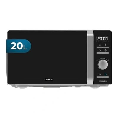 Imagen de Cecotec Microondas Digital Motor Inverter 20L Proclean 5010 Inverter. 700W, 5 Niveles de Potencia, Bajo Consumo, Pantalla LED, Plato Giratorio 245mm, Temporizador, 8 Modos