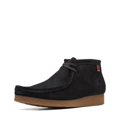 Imagen de Clarks Shacre Boot, Botas Modelo Chukka Hombre, Gamuza Negra, 41 EU Ancho