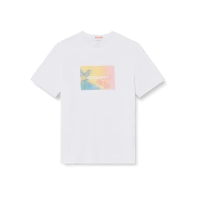 Imagen de JACK&amp;JONES PLUS Joraruba Sunset Branding tee SS C. Pls Camiseta, Blanco Brillante, XXXXL para Hombre