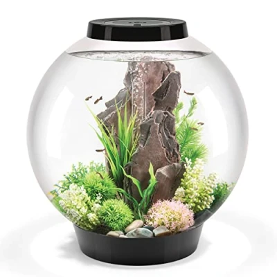Imagen de biOrb 72011 CLASSIC 60 LED negro acuario decorativo completo con sistema de filtrado, iluminación y grava cerámica resistente cristal acrílico