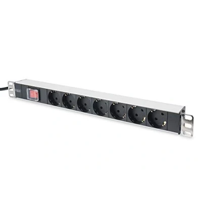 Imagen de DIGITUS Regleta 19&quot; 7 tomas 1U 250VAC 50/60Hz 16A 4000W Con interruptor