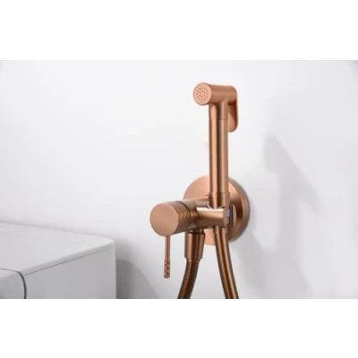 Imagen de MICE Grifería monomando empotrada para bidé hecha de latón Ducha higiénica y Grifo bidet empotrado Oro Rosa Cepillado RDG053/ORC