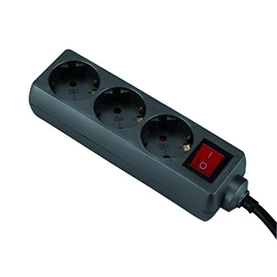 Imagen de Unitec 472211 TSD 3 enchufes con Interruptor, 1,4 m, KiSi Titanio