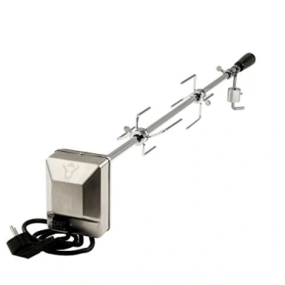 Imagen de BBQ Toro Asador Eléctrico Giratorio Universal para Barbacoa I Juego con Brocheta de 90 cm 2 Agujas Carne y Motor 220V 240V