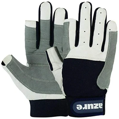 Imagen de Strong Amara Guantes de vela transpirables con palma reforzada para navegación, pesca, kayak, canoa, esquí, equitación, correr, senderismo, interior y exterior, dedos completos, XS XXXL (2XL)
