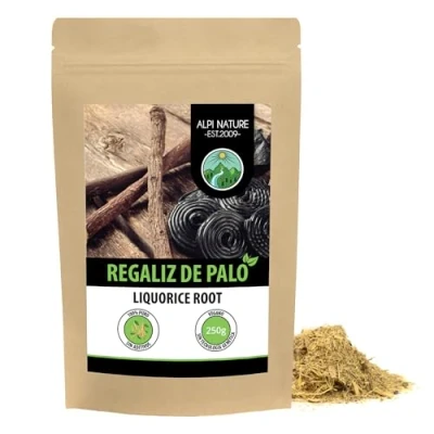 Imagen de raíz de regaliz seca (250g), cortada, 100% pura y natural para la preparación té
