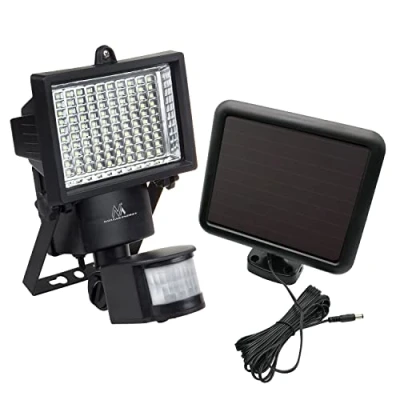 Imagen de Maclean MCE442 Solar Lamp LED Spotlight Motion Sensor Floodlight Wall Mount Light Twilight IP44 6W 6000K