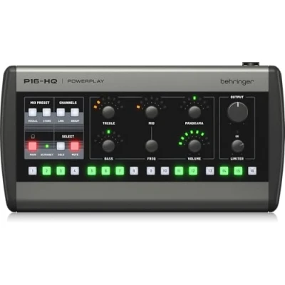 Imagen de Behringer P16 HQ Channel Mezclador de Monitorización Personal Conversión D/A Alta Calidad y Control Preciso del Tono