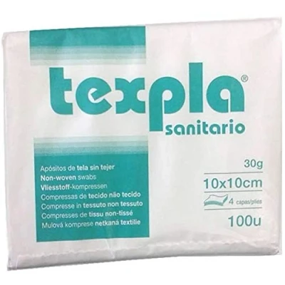 Imagen de Pack 100 Gasas no Esteril TNT Plegada 10 x 30g 4, Esponja de gasa tejida médica usada para el cuidado la herida Suministros primeros auxilios médicos 100pcs