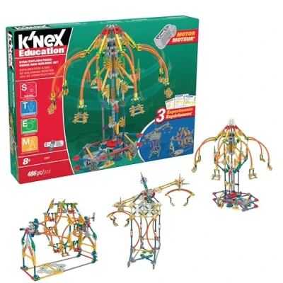 Imagen de K&#039;Nex 77077 K’NEX STEM Explorations Swing Ride Building Set for Ages 8+ Engineering Education Toy, 486 Pieces