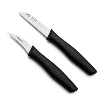 Imagen de Arcos Serie Nova Set 2 pzas. Cuchillos Mondadores Hoja de Acero Inoxidable 60 mm / 80 Mango Polipropileno Color negro