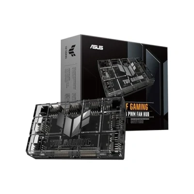 Imagen de ASUS TUF Gaming ARGB PWM Ventilador concentrador (6 Puertos para de Carcasa y Control ARGB, 2 Conectores alimentación SATA, refrigeración Sincronizada Efectos luz, fijación